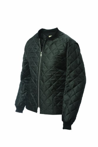 Work King Men's Quilted Freezer Jacket, Black, Large