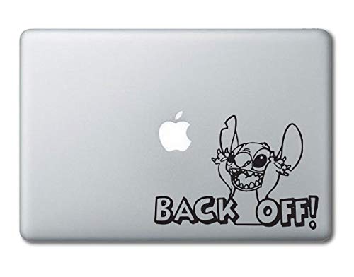 Stitch Backoff Disney Printed Clear Vinyl Decal Sticker Compatible with Apple MacBook Pro Air 11