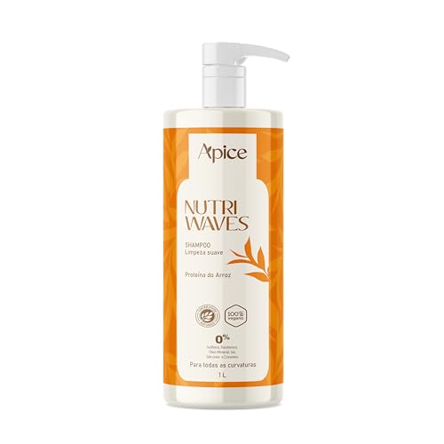 Ápice Shampoo Nutri Waves | Limpeza Suave com Nutrição para Cabelos Cacheados, Ondulados, Crespos e em Transição | 1L