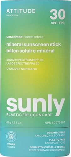 Attitude Unscented Sunscreen Stick SPF 30, 60 GR 31 DlN1CVSL