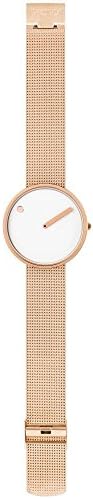 men's wristwatch, analogue quartz, in white and rose, one size