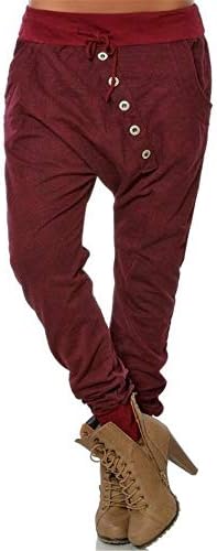 Pivaconis Women's Casual Drop Crotch Hip Hop Jogger Harem Pants Trousers
