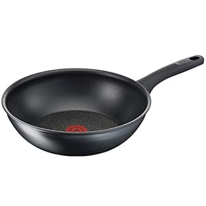 Tefal G12419 Titanium Fusion Wokpan 28 cm, Titanium Excellence anti-aanbaklaag, Geschikt voor alle warmtebronnen…