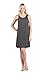 Savi Mom Maternity and Nursing Sleeveless Nightgown (Large, Charcoal Grey)