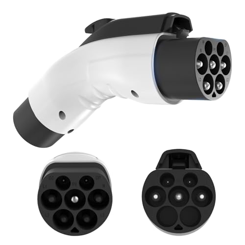 LMDAYEYU Adaptador Type 2 a GB/T, Conversor de Carga EV Portátil y Eficiente, Compatible con Todos los vehículos eléctricos con Conector GB/T