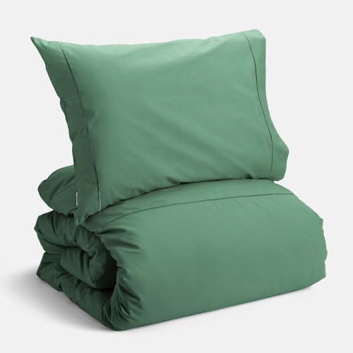 Bianca Plain Dyed Percale Jade Juego Funda Nórdica + Fundas de Almohadas + sábana Bajera 240x220+50x80(2)+160x200