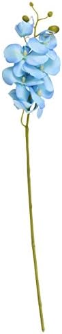 Blueseason Artificial flower Silk Phalaenopsis orchid for Wedding Party Home Garden Décor,Blue