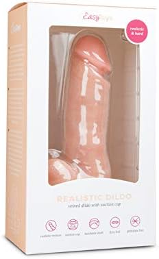 EasyToys Dildo Collection, Real Dong with Beautiful Acorn for Real Feel, 17.5 cm, Flesh, 100 Percent Phthalate-Free Soft PVC, Lifelike Realistic Dong with Suction Cup