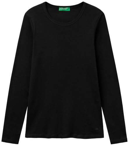 United Colors of Benetton T- Shirt M/L 3ga2e16f9, Noir 100, XX-Small Femme