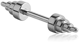 Adatto Body Piercing Jewelry Surgical Steel Micro Barbell With Mini Dumbbells 16g