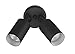 NICOR Lighting 100W Black Double Cylinder Adjustable Security Flood Light (11521)