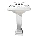 American Standard 0790.800.020 Town Square 24-Inch Pedestal Bathroom Sink with 8-Inch Faucet Spacing, White