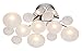 Lilypad Contemporary Modern Ceiling Light Semi-Flush Mount Fixture Chrome 19 1/4