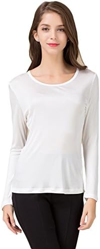 100% Silk Casual Shirt Comfortable Walk Outside White XL