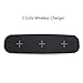 mobfun 3 Coils Wireless Charging Pad with 2 USB Ports, Charge 5 Devices Simultaneously for iPhone X iPhone 8 plus, Samsung Galaxy S8 Plus and More, AC Adatper Included (Black)