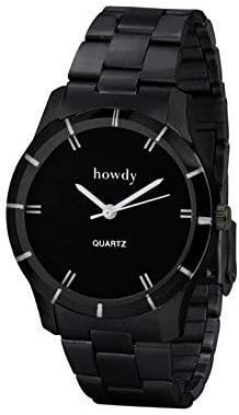 howdy Women's Stainless Steel Analogue Black Dial Wrist Watch - ss378