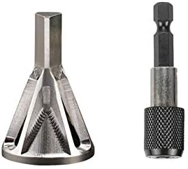 Breynet 1/4'' Hex Shank Quick Change Drill Bit Chuck Adapter Magnetic Screw Driver Bit Holder Extension Deburring Drill Bit for Size 8-32 Bolts (.164) up to 3/4″-10 (.750) - (4mm -19mm)