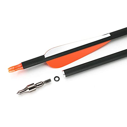 Musen 28"/30" Carbon Archery Arrows, Shaft Spine 500 with Removable