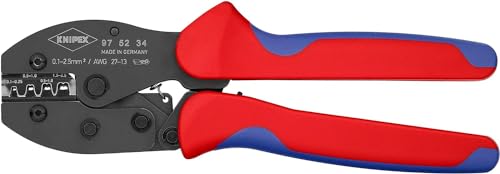 KNIPEX PreciForce 97 52 34 SB Blister Crimping Tool with Multi-Component Handles 220 mm