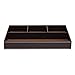 UnionBasic Flat 4-Slot Leather Desk Drawer Tray Stationery Sundries Gadget Organizer Storage Box Pen Pencil Holder Case Container (Brown)