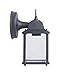 CORAMDEO Outdoor Wall Porch Light, Wall Sconce for Porch, Patio, Deck and More, E26 Medium Base Socket, Suitable for Wet Location, Black Powder Coat Cast Aluminum with Beveled Glass 2 Pack