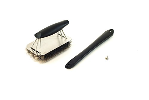 Charcoal Companion CC4121 Spiral Wire Barbecue Grill Brush With Removable Handle Best BBQ Cleaner
