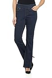 Rekucci Jeans Women's Ease in to Comfort Fit Pull-On Stretch Bootcut Denim Pants