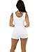 Alaroo Women Casual Scoop Neck White Short Bodysuit,Dark-white,Small