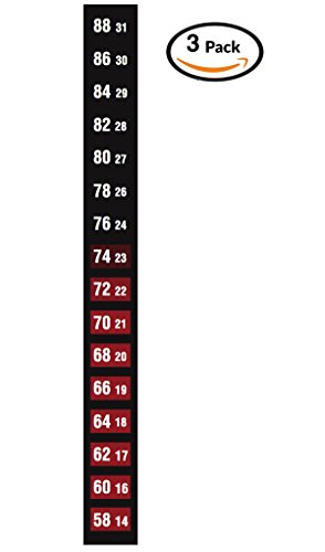 Luganni, Ez-2-Read Thermometer Strip Adesive (Traditional - 58-88Â°F Range - 3 Pack)