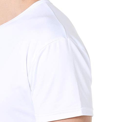 Ximandi Fashion Men's 3D Printing Round Neck Casual Short Sleeve Shirt Top Blouse White - Thumbnail 6