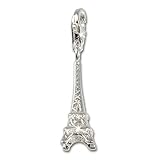 SilberDream Charm eiffel tower, 925 Sterling Silver Charms Pendant with Lobster Clasp for Charms Bracelet, Necklace or Charms Carrier FC3003