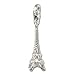 SilberDream Charm eiffel tower, 925 Sterling Silver Charms Pendant with Lobster Clasp for Charms Bracelet, Necklace or Charms Carrier FC3003