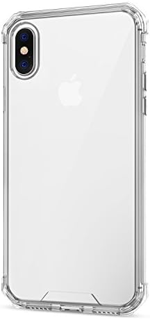 iPhone X Case, iPhone 10 Case, Hybrid Protective Dual Layer Shockproof Case with Hard PC Bumper + Soft TPU Clear Backing and Air Cushion Technology for iPhone X/10-(Clear)