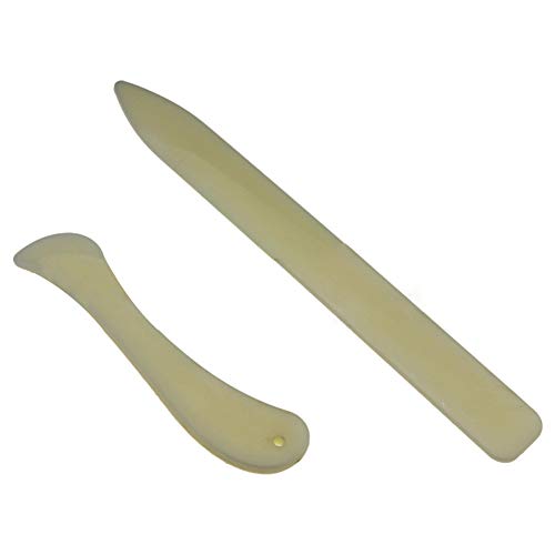 2Pcs Bone Folder Paper Creaser Set Scoring Tool for Paper Crafts Book-Binding Card Making and Office Supplies