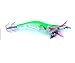 Fishcm 6pcs/lot Electronic Plastic Shrimp Lure Luminous Squid Jig Hook 12g 10.5cm