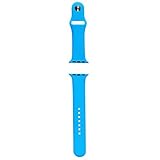 FanTEK Soft Silicone Sport Style Replacement iwatch Strap for Apple Wrist Watch 42mm Models - Small/Medium - Blue