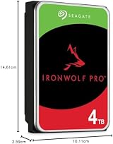 Seagate IronWolf Pro 4TB NAS Internal HDD 3.5 SATA 7200RPM 128MB Cache RAID view 9
