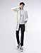 NEARKIN (NKNKTNC803 Mens Slim Cut Look Knitwear Shawl Collar Long Cardigan Sweater White US L(Tag Size L)