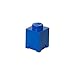 LEGO Storage Brick 1-Stud, Blue, – Stackable Storage Box with Lid, 1.2L Toy Organizer, Desk & Room Storage, Home Décor