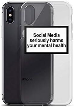 Social Media Seriously Harms Your Mental Health Phone case for iPhone X XR XS MAX 8 7 6 6s Plus Soft Silicone Back Cover Capa-in Half,190015,for iPhone X