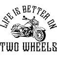 Life is Better On Two Wheels|Motorcycle|Great Gift Idea|Single |5 Inch Magnet | Made in The USA | Car Auto Tool Box Refrigerator Magnet|S10255