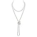 Nightycatty 1920s Pearl Necklace Flapper Beads Gatsby Accessories Ivory (Gift Wrap)