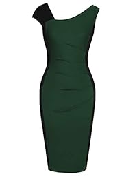 Fantaist - Vestido de mujer, casual, sin mangas, sin mangas, para oficina de negocios, carrera