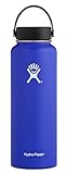 Hydro Flask 40 oz Double Wall Vacuum Insulated Stainless Steel Leak Proof Sports Water Bottle, Wide Mouth with BPA Free Flex Cap, Blueberry