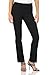 Rekucci Women's Ease Into Comfort Straight Leg Pant with Tummy Control (8SHORT,Black)