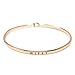by you Inspirational Positive Message Engraved Thin Cuff Bangle Hook Bracelet