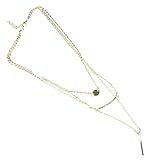 Bestpriceam (TM) Women Bang Bang Multilayer Crystal Pendant Gold Chain Statement Necklace