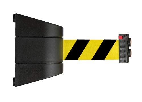 FlexiBarrier Wall Mount -Magnetic- (4.5 or 10.0 meter belt) (10m, Black/Yellow)