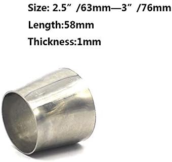 2.5'' 63mm to 3'' 76mm OD Stainless Steel Weldable Exhaust Pipe Reducer Adapter