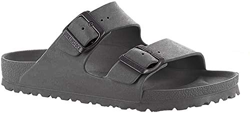 Birkenstock Unisex Arizona Essentials EVA Metallic Anthracite Sandals - 40 Narrow EU